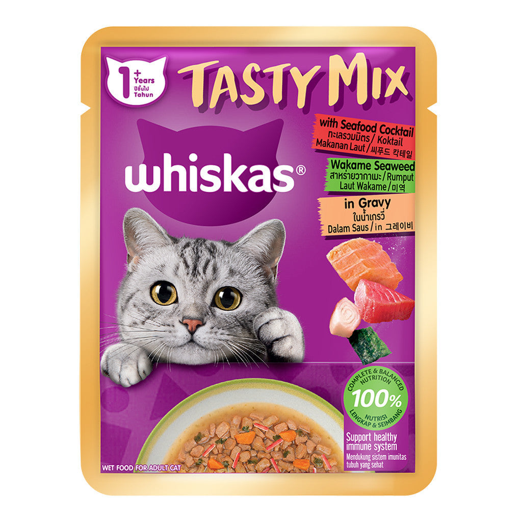 Whiskas Tasty Mix Pouch Wet Cat Food 70g