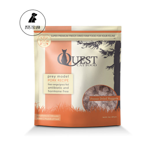 3 FOR $119.70: Quest Prey Model Diet Freeze Dried Raw Cat Food -  Beef, Chicken, Pork 10oz