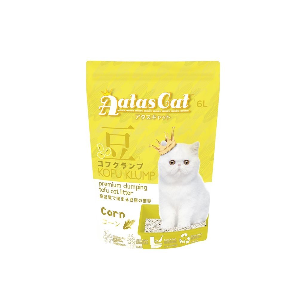 4 FOR $26.70: Aatas Cat Kofu Klump Tofu Cat Litter 6L