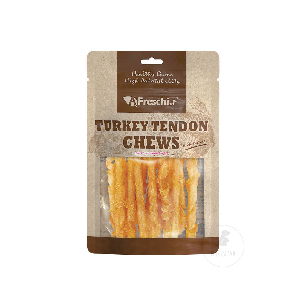 AFreschi Turkey Tendon Treats Assortment Dog Treats Natural Dental Chews
