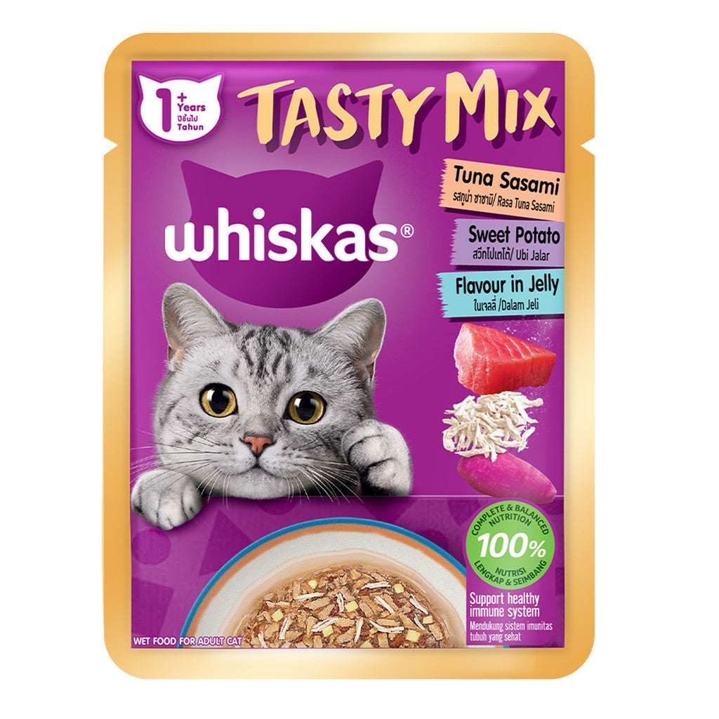 Whiskas Tasty Mix Pouch Wet Cat Food 70g