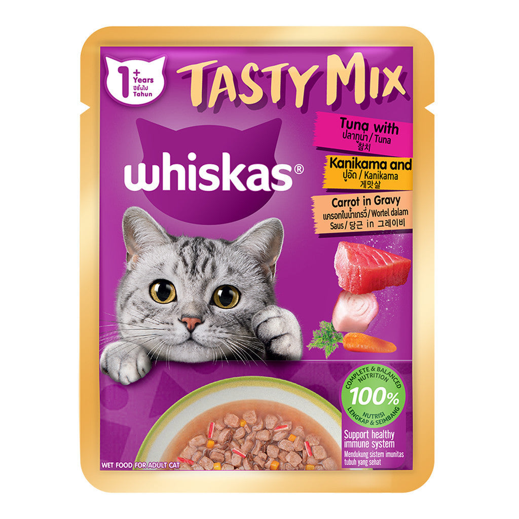 Whiskas Tasty Mix Pouch Wet Cat Food 70g