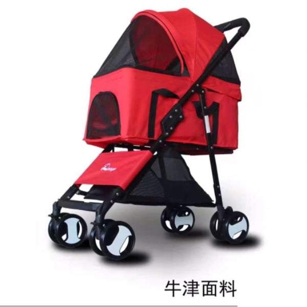 Pet Stroller Detachable Stroller Teddy Cat Dog Stroller Foldable Lightweight Travel Carrier