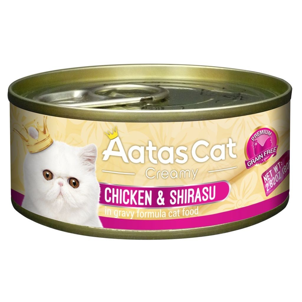 Aatas Cat Creamy Chicken Cat Canned Wet Food 80g