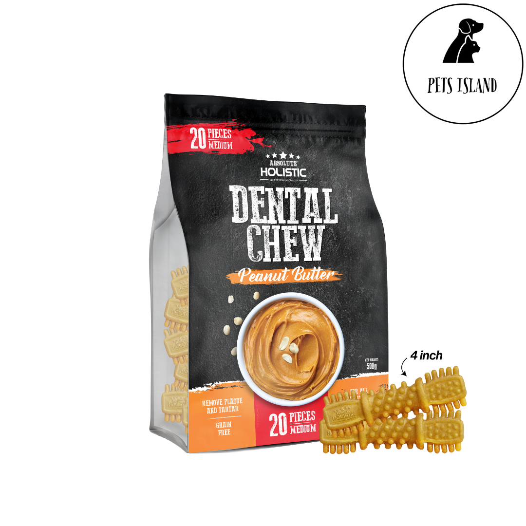 Absolute Holistic Dental Chew & Dental Chew for Dogs Boost Jumbo Pack 500g (20pcs)