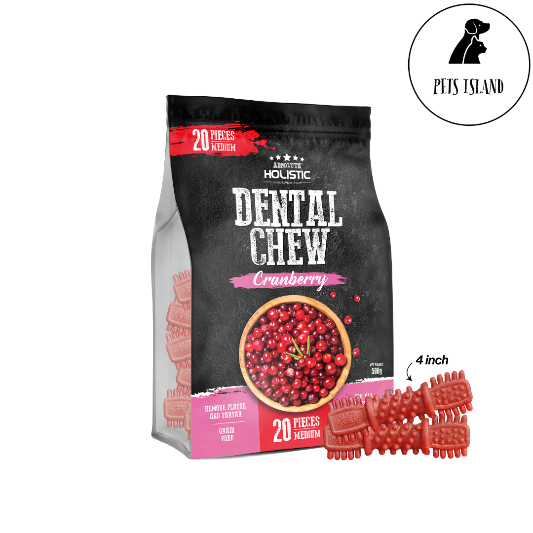 Absolute Holistic Dental Chew & Dental Chew for Dogs Boost Jumbo Pack 500g (20pcs)