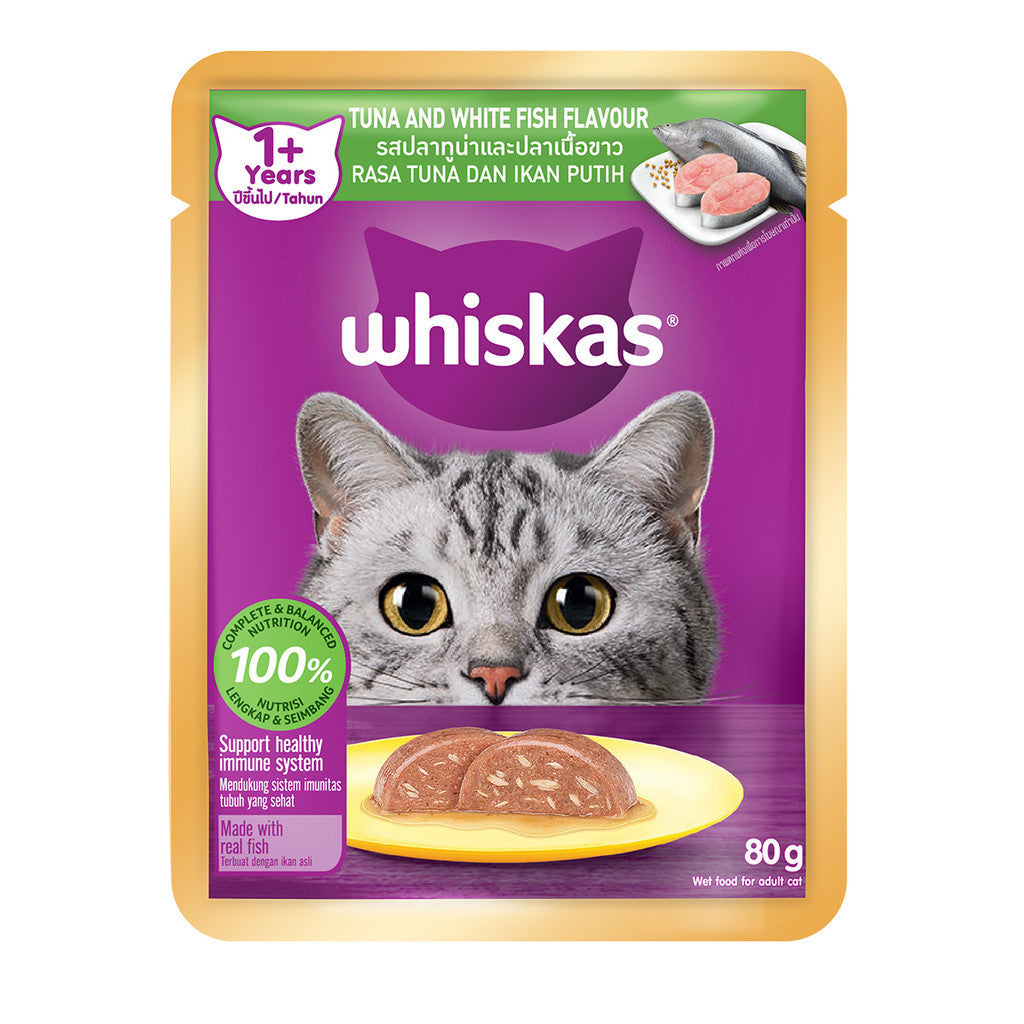 Whiskas Pouch Adult & Senior Nutritious Flavor Wet Cat Food 80g