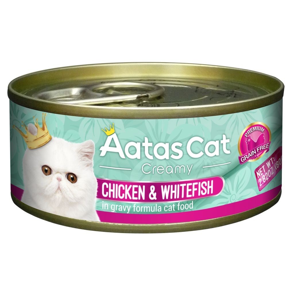 Aatas Cat Creamy Chicken Cat Canned Wet Food 80g