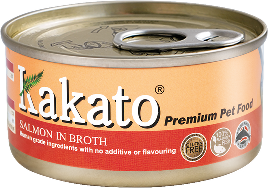 Kakato Salmon in Broth Canned Cat & Dog Food