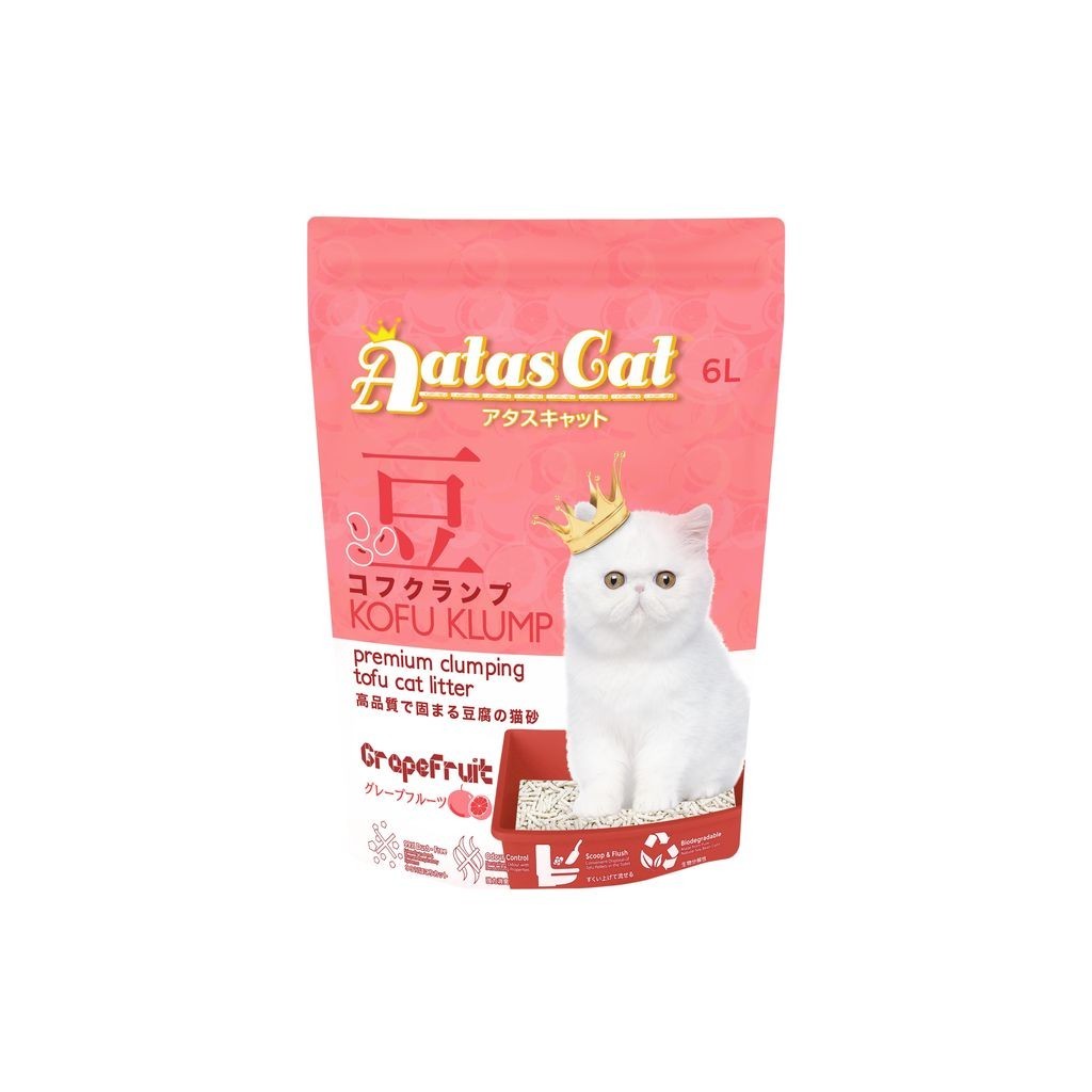 4 FOR $26.70: Aatas Cat Kofu Klump Tofu Cat Litter 6L