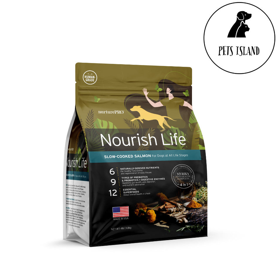 NurturePRO Nourish Life Dry Dog Food | Kibbles, Complete Diet, Puppy Adult Salmon Lamb Chicken
