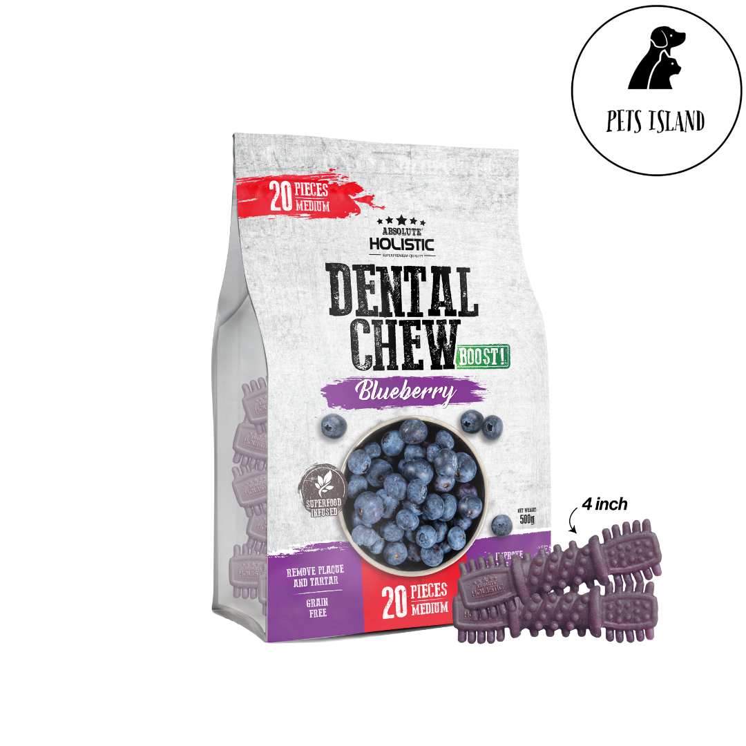 Absolute Holistic Dental Chew & Dental Chew for Dogs Boost Jumbo Pack 500g (20pcs)