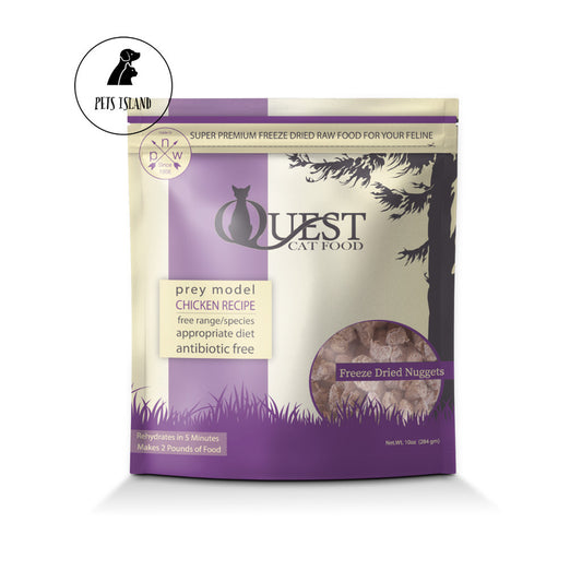 3 FOR $119.70: Quest Prey Model Diet Freeze Dried Raw Cat Food -  Beef, Chicken, Pork 10oz