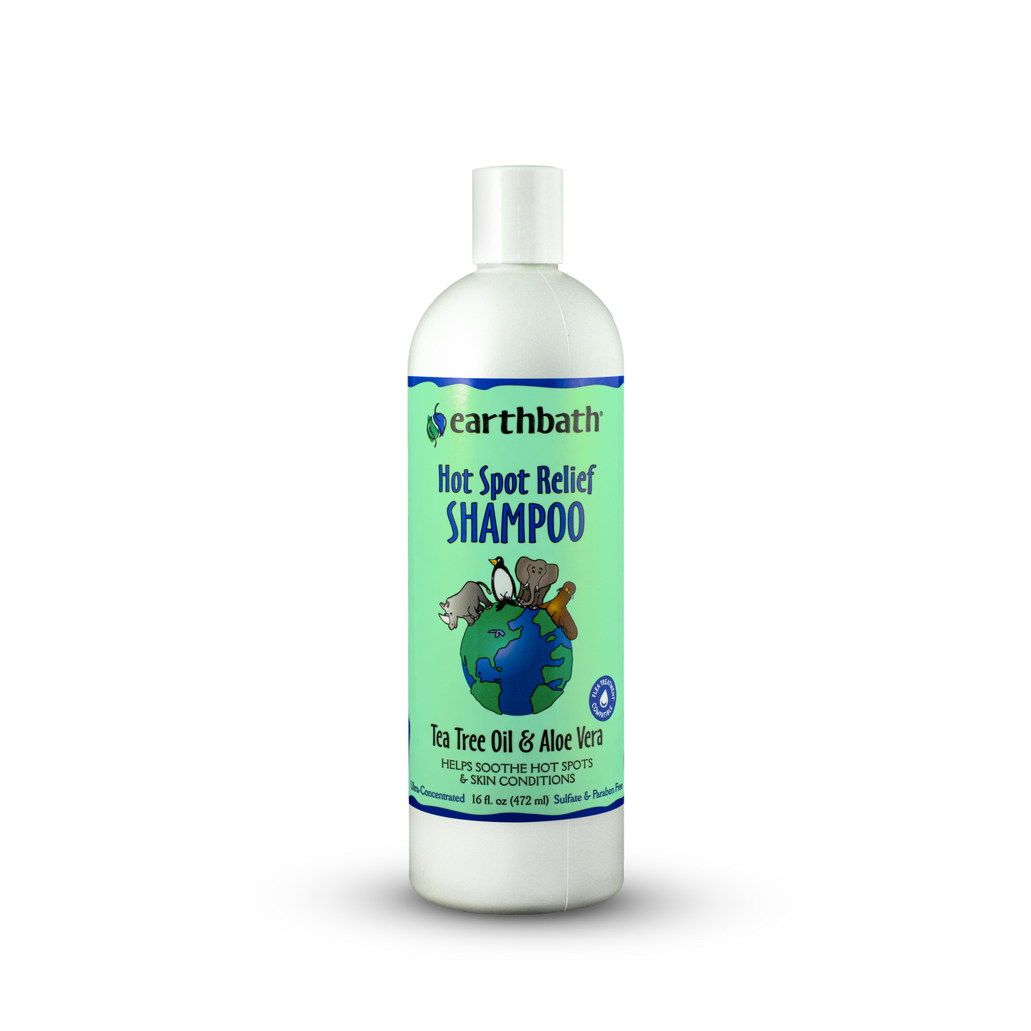 Earthbath Hot Spot Relief (Tea Tree Oil & Aloe Vera) Shampoo 16oz