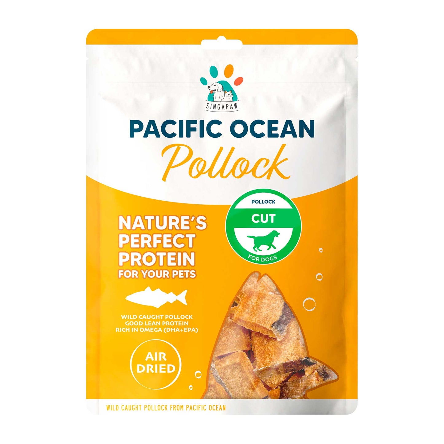 Singapaw Pacific Ocean Pollock Cut Air Dried Dog Treats 70g