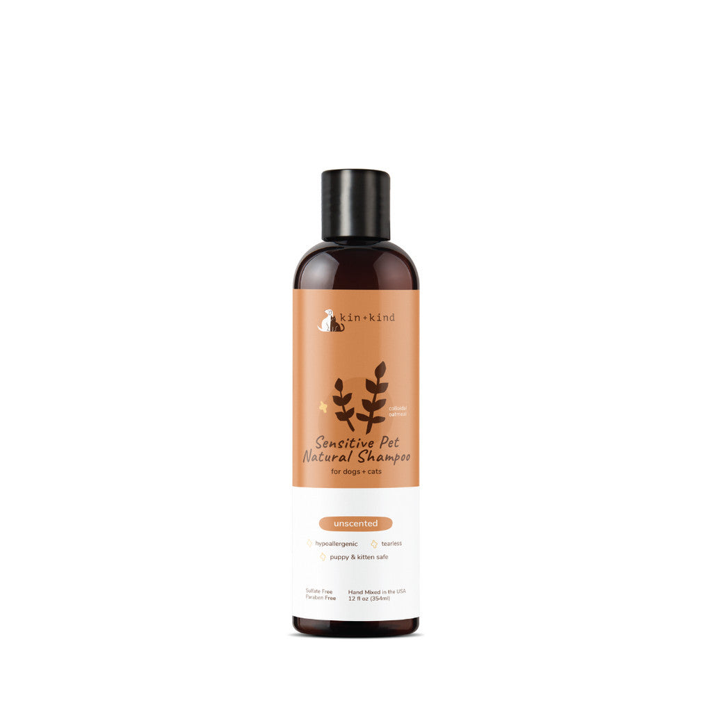 Kin+Kind Natural Pet Shampoo & Conditioner For Cats & Dogs 12oz