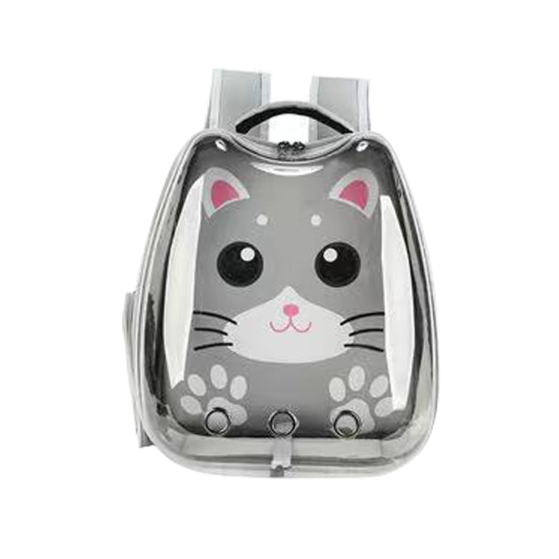 Pet Backpack Carrier Bag Transparent Cat Puppy Backpack Portable Space Capsule Breathable Animal Carrying Bag