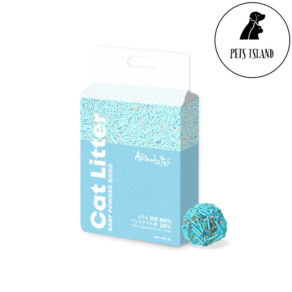 Altimate Pet Tofu & Bentonite Clumping Cat Litter 6L - Quick Clumping, Natural Ingredients, Odor Control