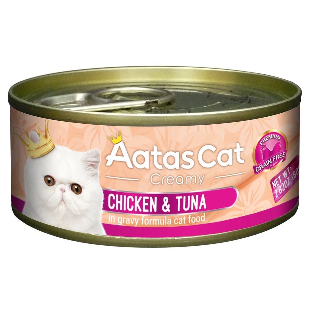 Aatas Cat Creamy Chicken Cat Canned Wet Food 80g