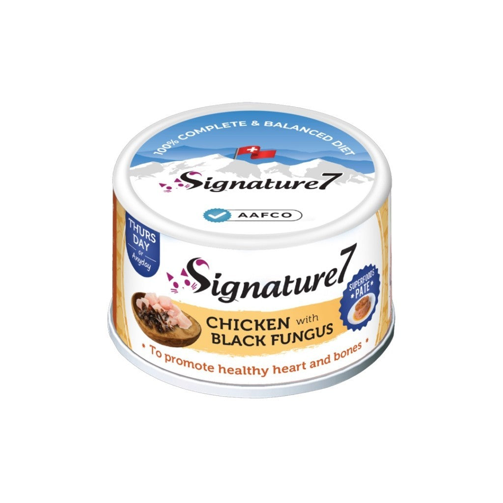 FREE CFTG PET WIPES: Signature7 Superfoods Pate Complete and Balanced Wet Food for Cats in All Life Stages 80g