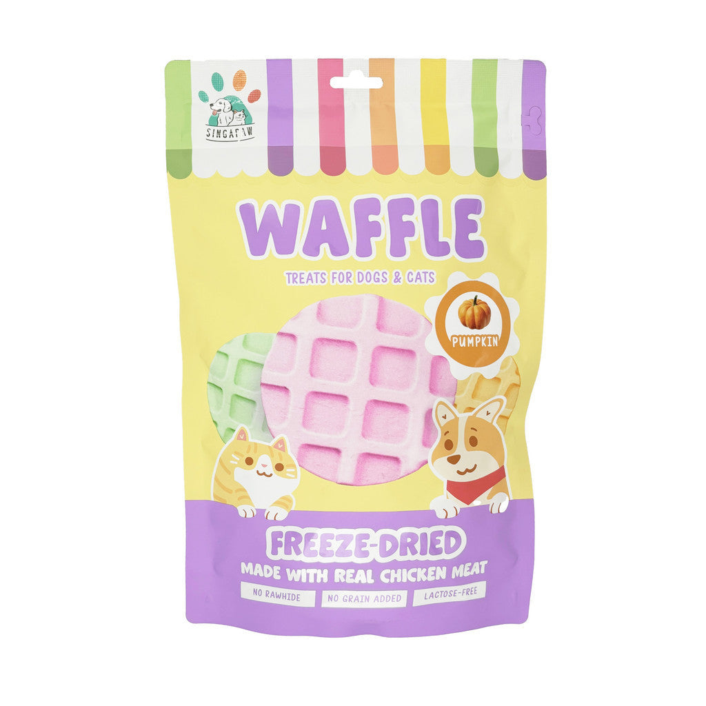 Singapaw Freeze Dried Ice Cream Waffles Dessert Series Treats for Cats & Dogs