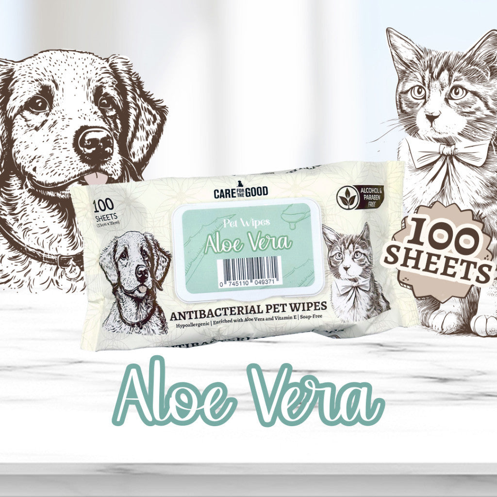 3 FOR $11.90: Care For The Good Antibacterial Pet Wipes 100pc Suitable for Cats, Dogs & Small Animal