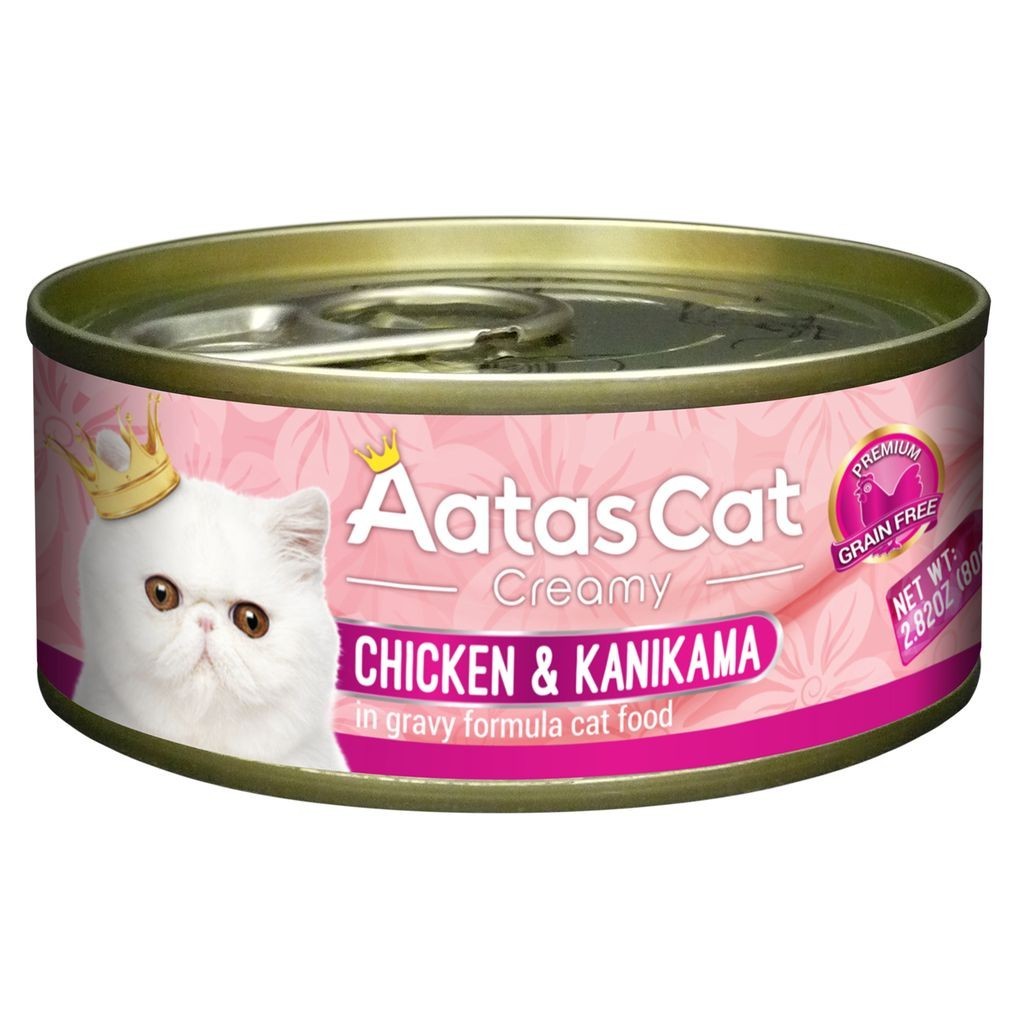 Aatas Cat Creamy Chicken Cat Canned Wet Food 80g