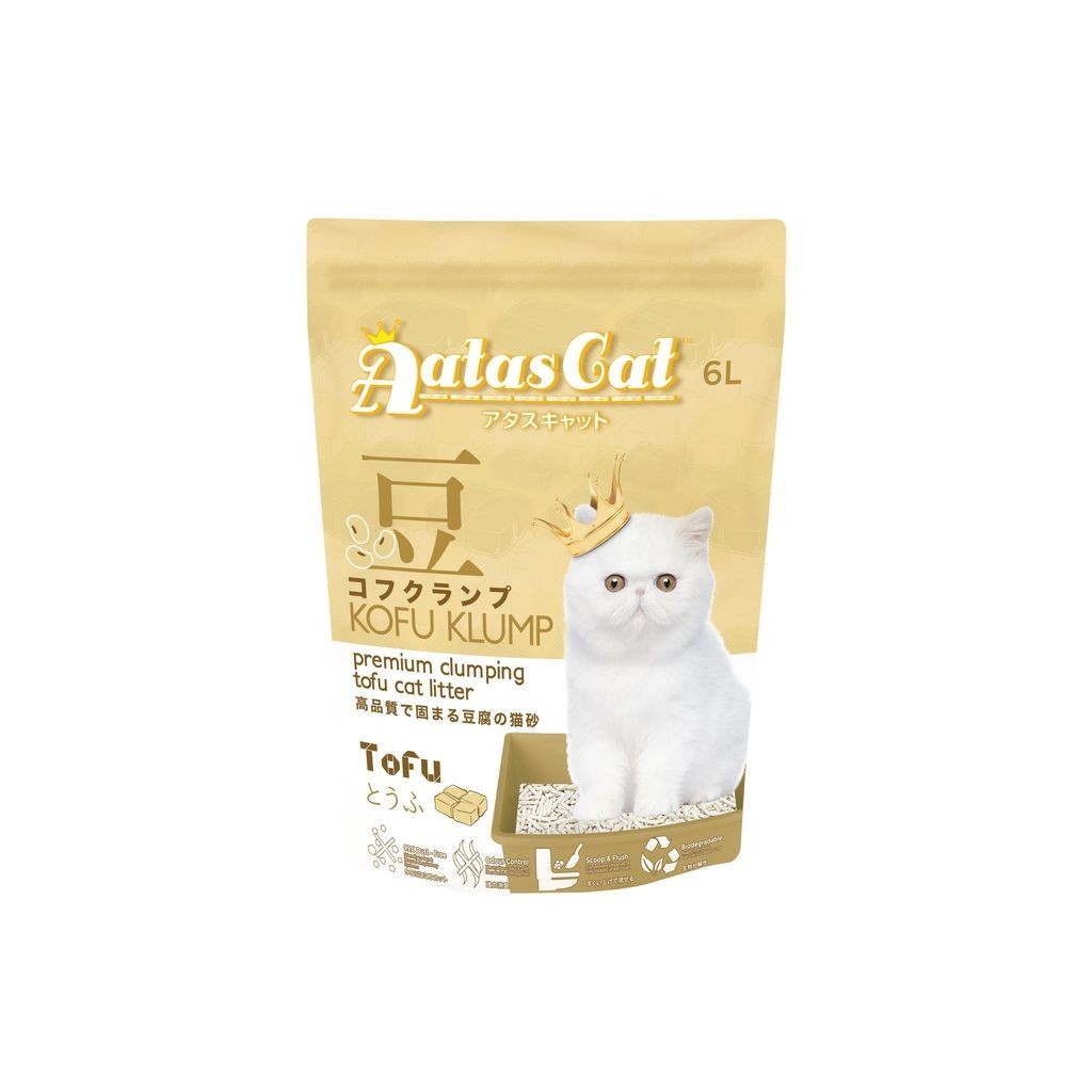 4 FOR $26.70: Aatas Cat Kofu Klump Tofu Cat Litter 6L
