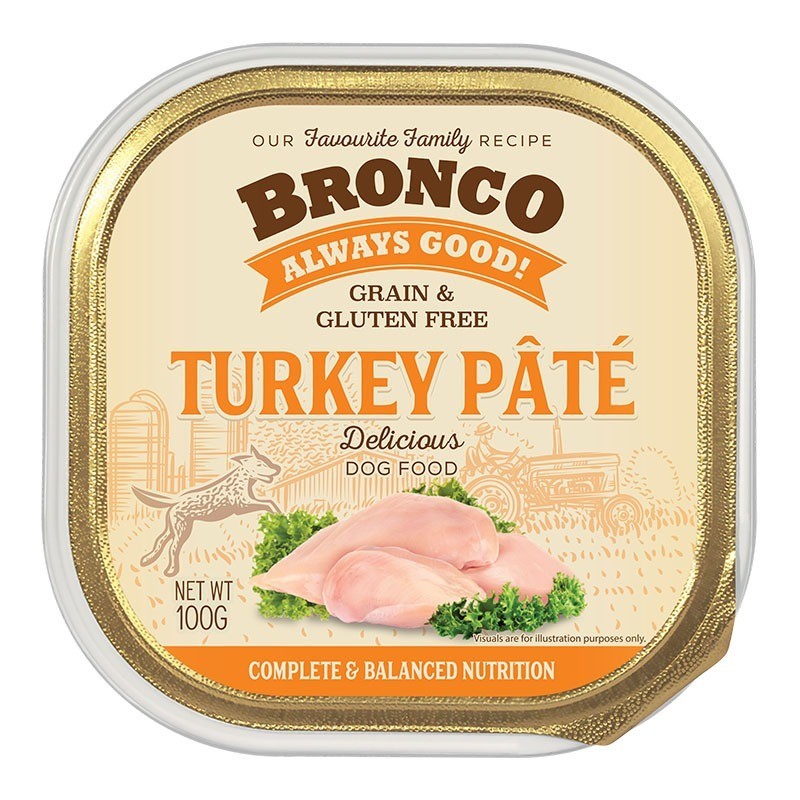 Bronco Pate Tray Dog Wet Food 100g