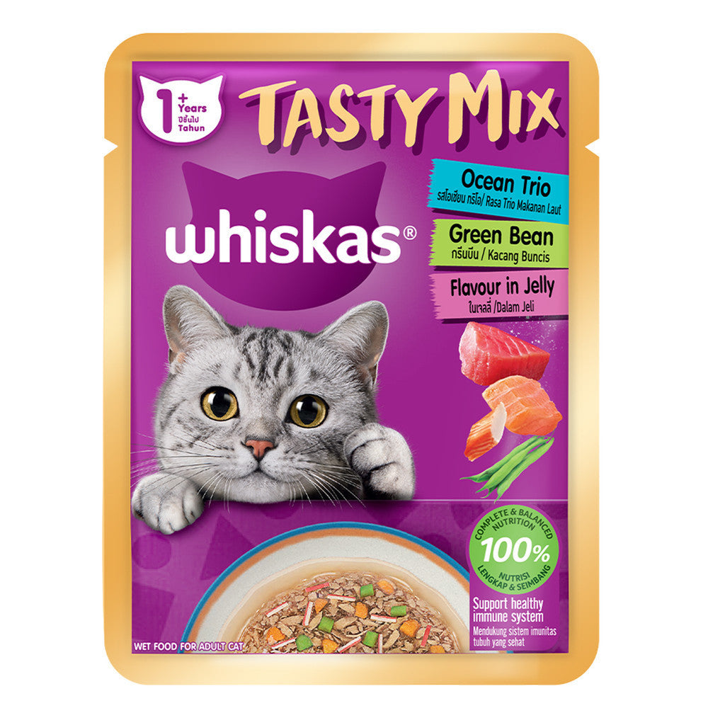 Whiskas Tasty Mix Pouch Wet Cat Food 70g