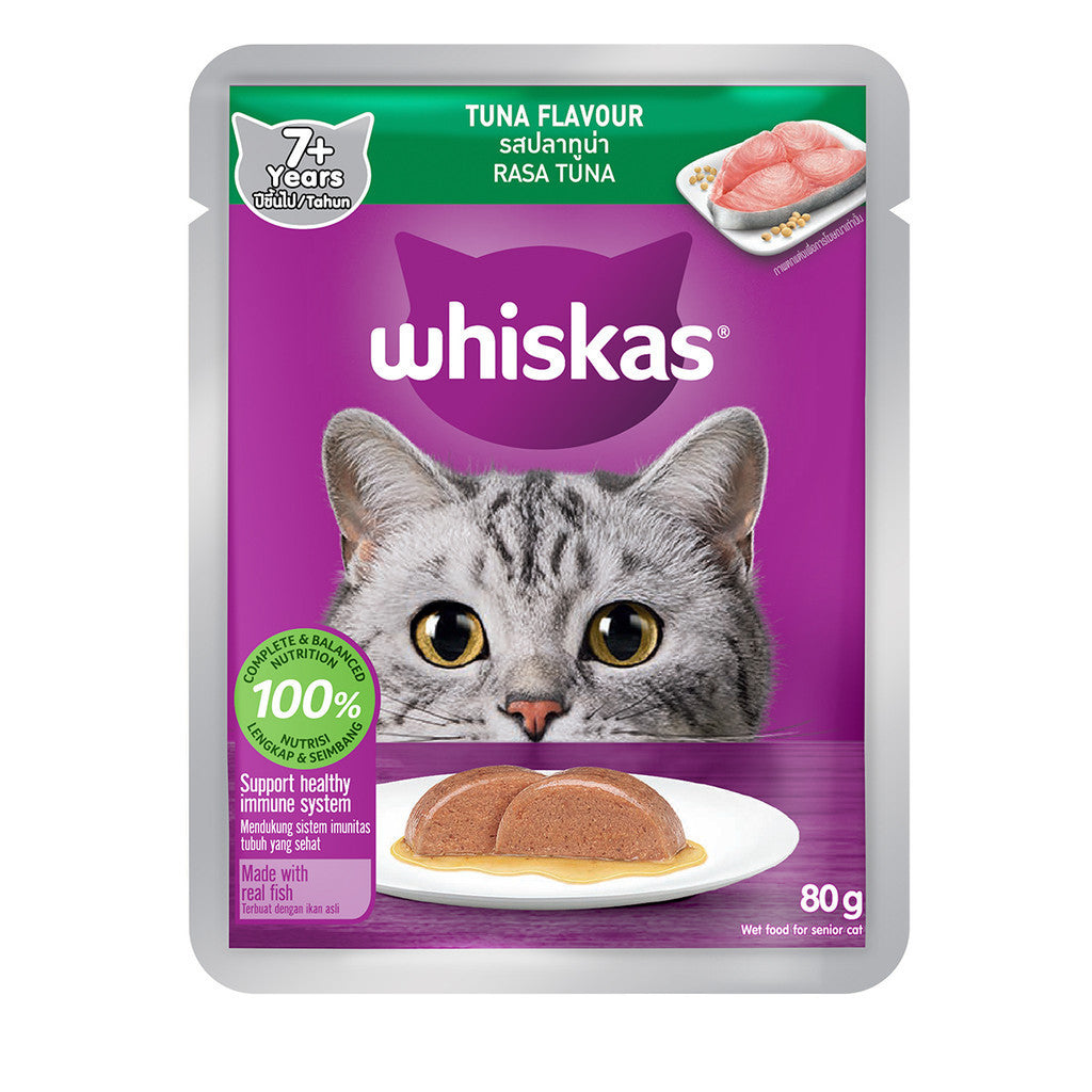 Whiskas Pouch Adult & Senior Nutritious Flavor Wet Cat Food 80g