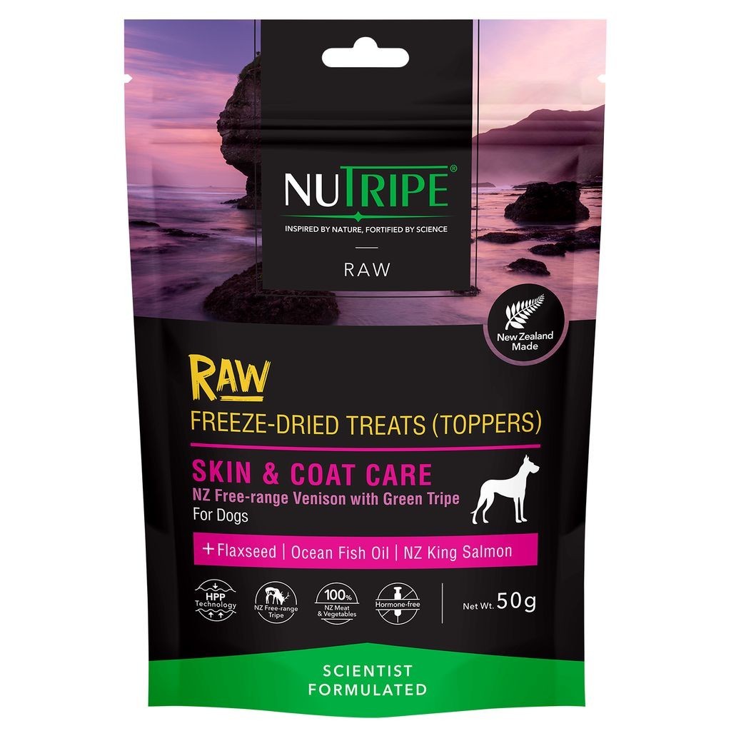 BUY 1 FREE 1: Nutripe Raw Freeze Dried Treats & Toppers for Dogs 50g