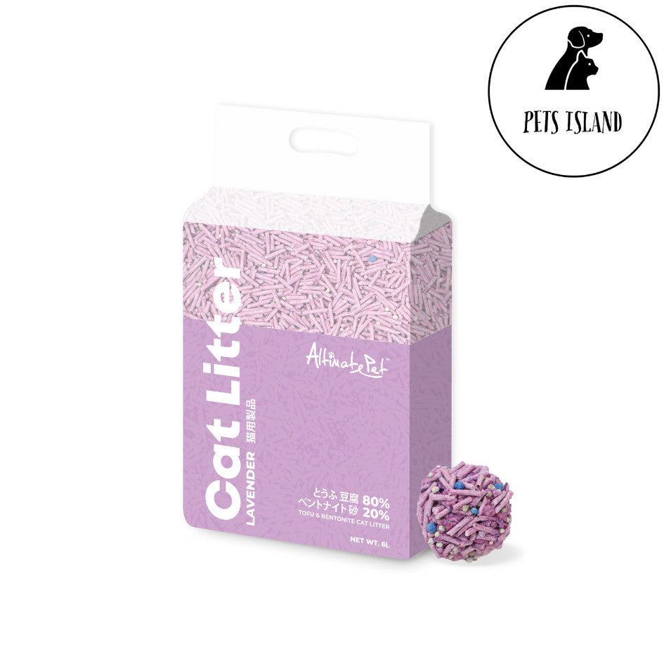 Altimate Pet Tofu & Bentonite Clumping Cat Litter 6L - Quick Clumping, Natural Ingredients, Odor Control