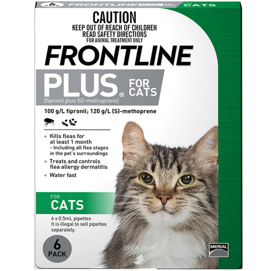 Frontline Plus For Cats 6 Pipettes