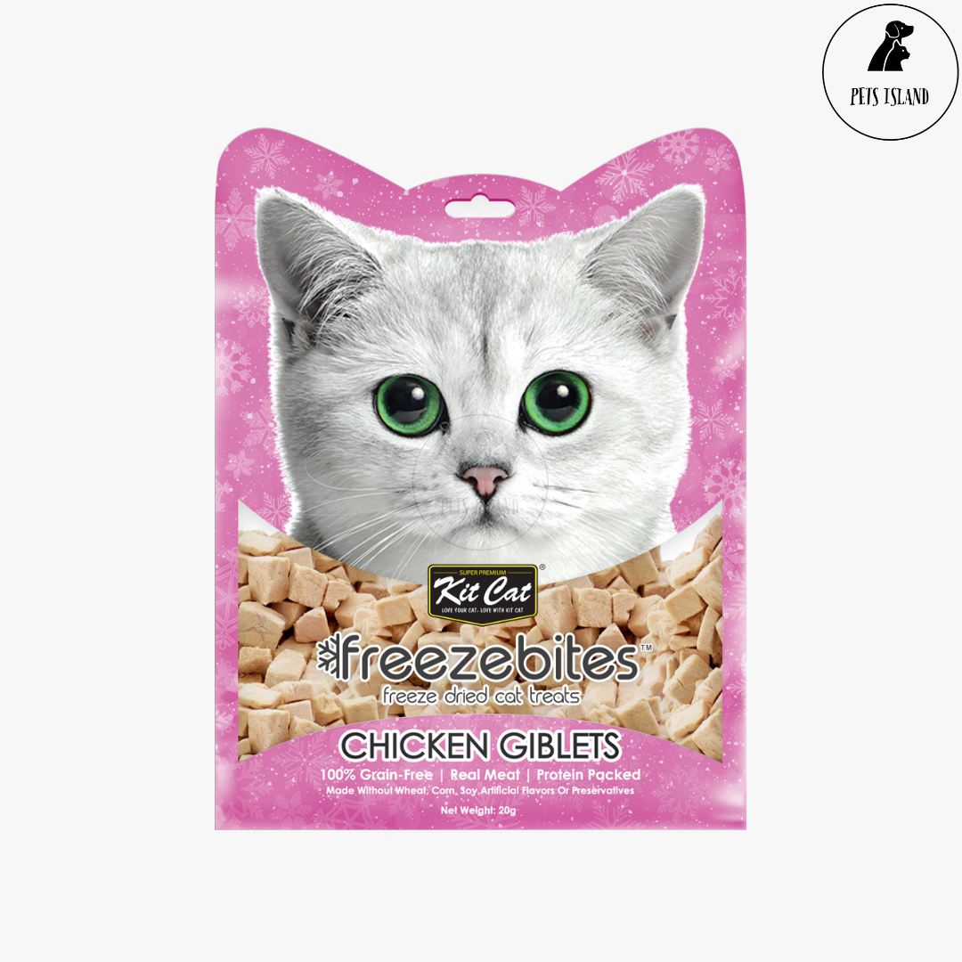 Kit Cat Freeze Bites Chicken Giblets Grain Free Cat Treats 20g