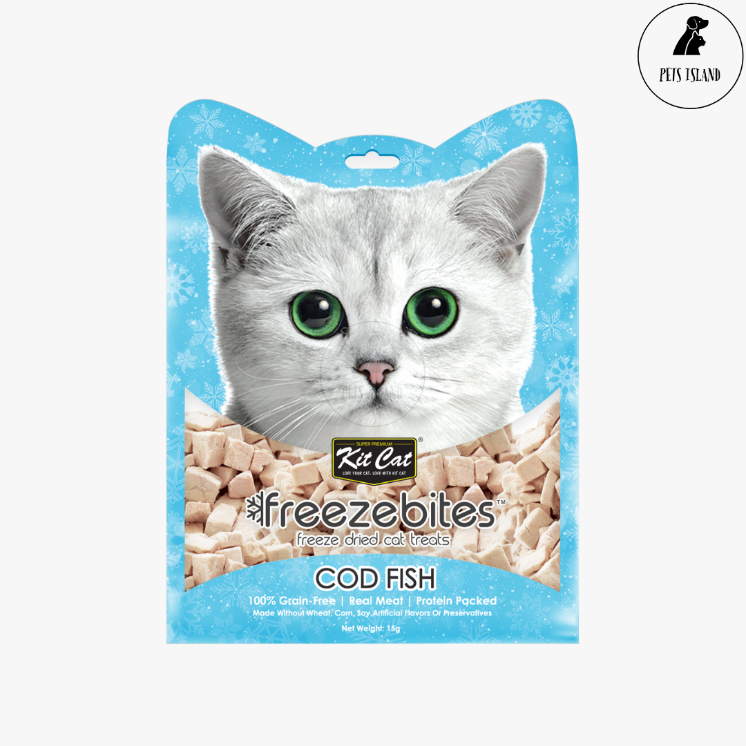 Kit Cat Freeze Bites Cod Fish Grain Free Cat Treats 15g