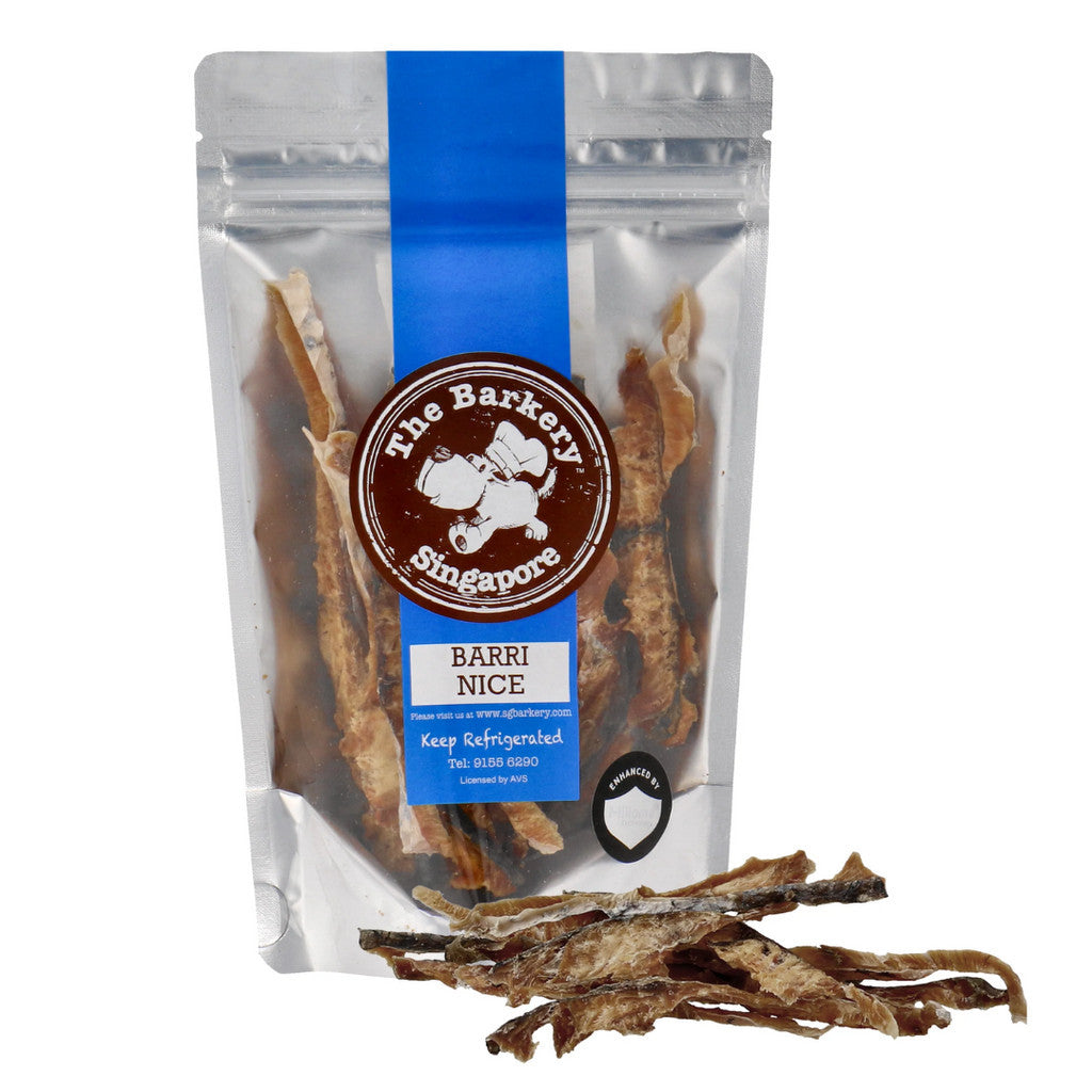 The Barkery Barri Nice Barramundi Fillets Dehydrated Dog Treats 100g