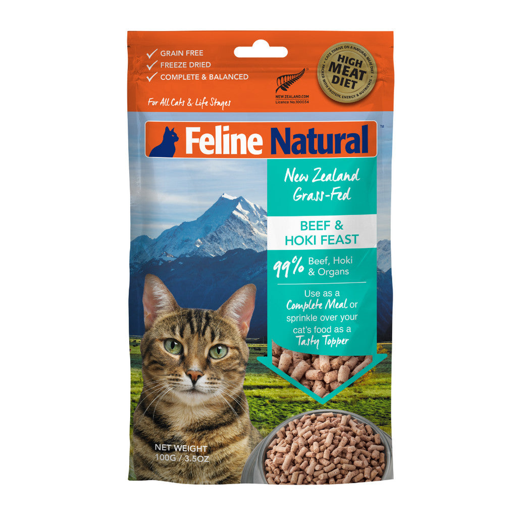 Feline Natural Freeze Dried Beef & Hoki Cat Food