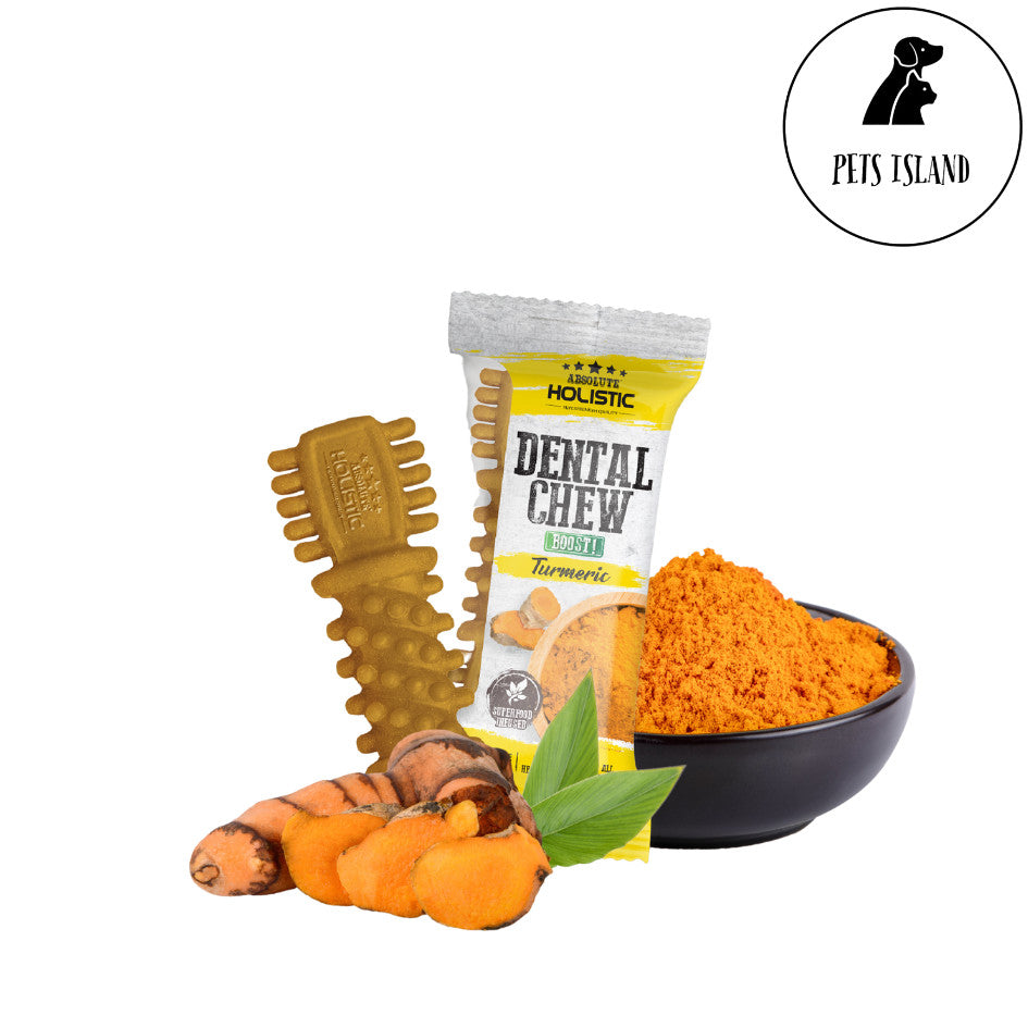 Absolute Dental Chew & Dental Chew Boost! 4" (25g per piece) - -Turmeric Boost