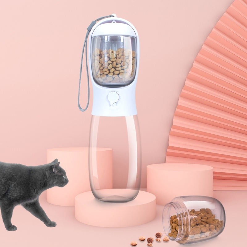 Portable Pet Water and Food Bottle Travel Drinker and Feeder for Dogs and Cats