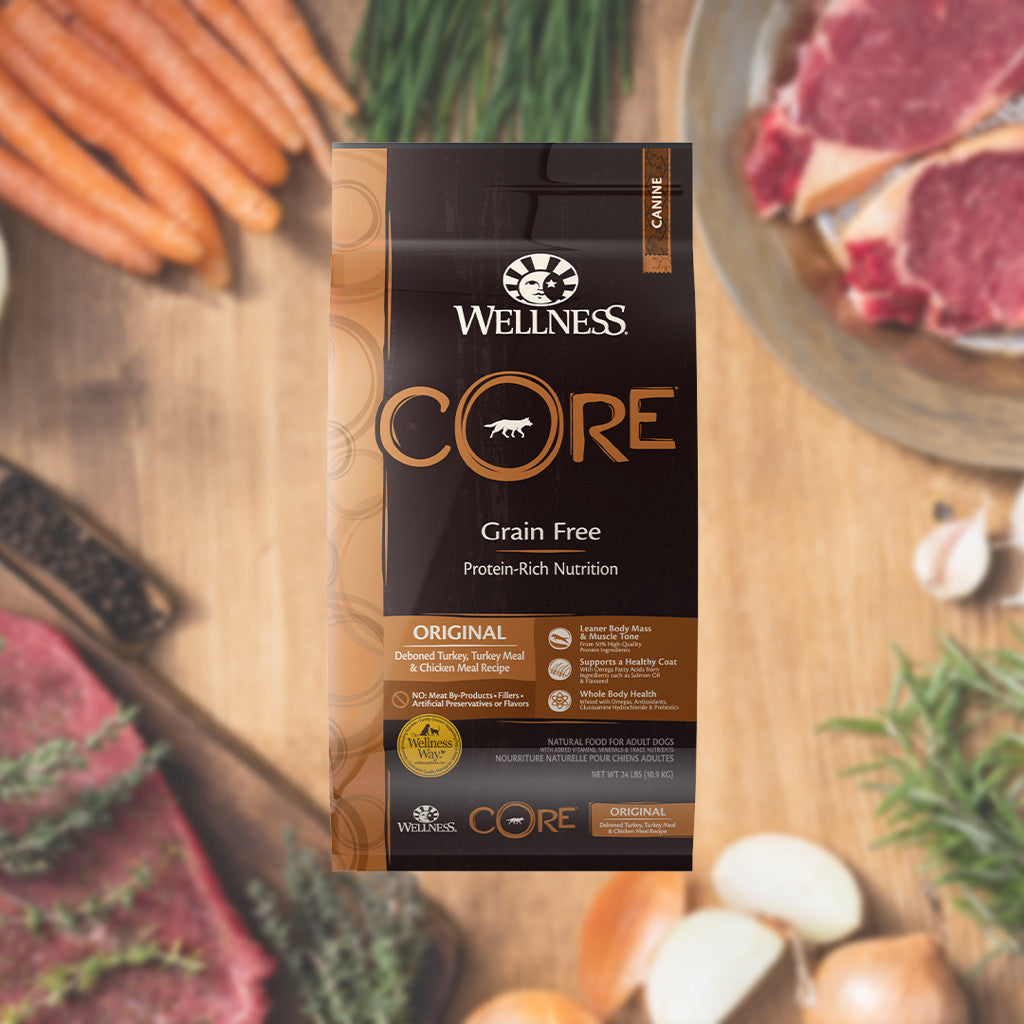 Wellness CORE Grain-Free Dry Dog Food -Original,4lb
