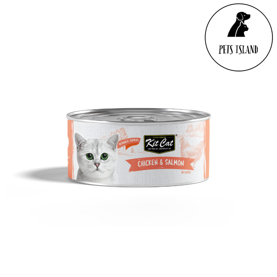Kit Cat Deboned Toppers 80g -Chicken & Salmon