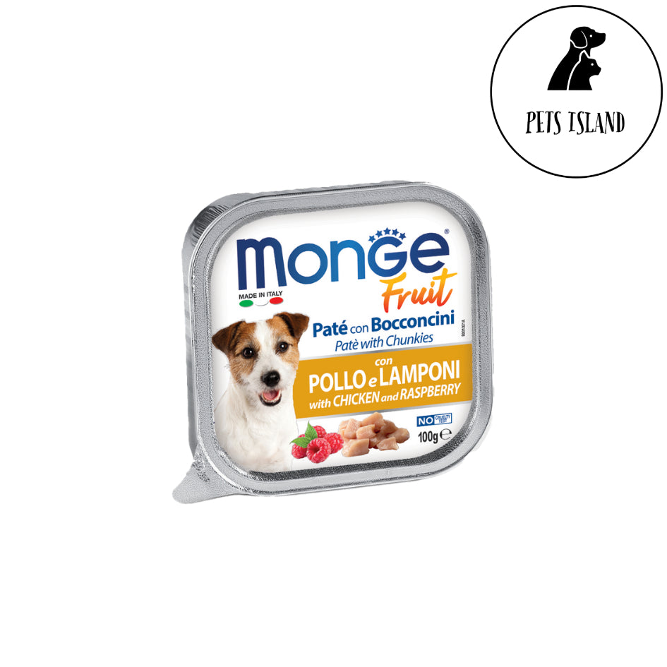 Monge Fresh & Fruit Pate & Chunkies Wet Dog Food 100g