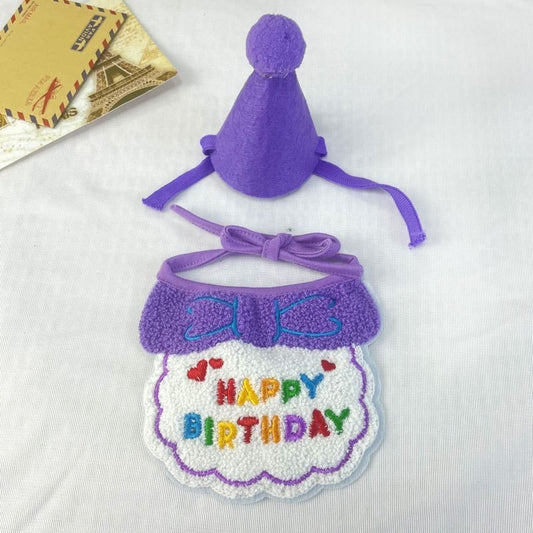 Birthday Bibs & Party Hats Set for Dogs & Cats Cute Pet Accessories