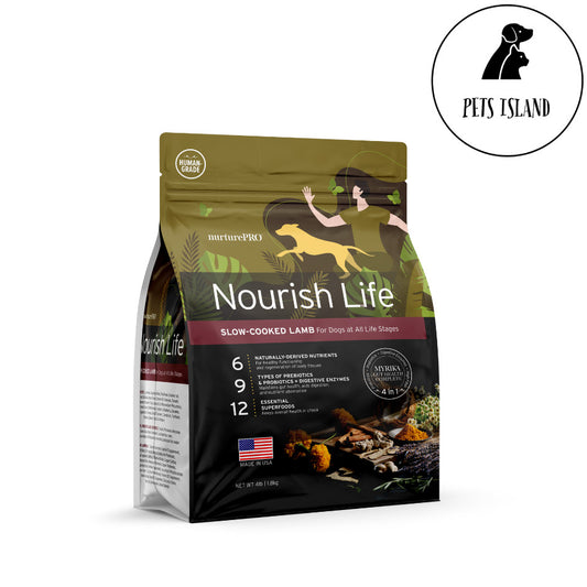 NurturePRO Nourish Life Dry Dog Food | Kibbles, Complete Diet, Puppy Adult Salmon Lamb Chicken