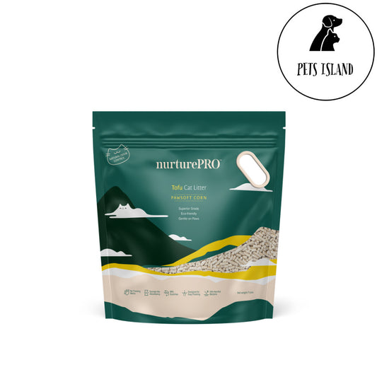 NurturePRO Pawsoft Tofu Cat Litter 7L | Tofu Litter Soya Corn Green Tea Charcoal