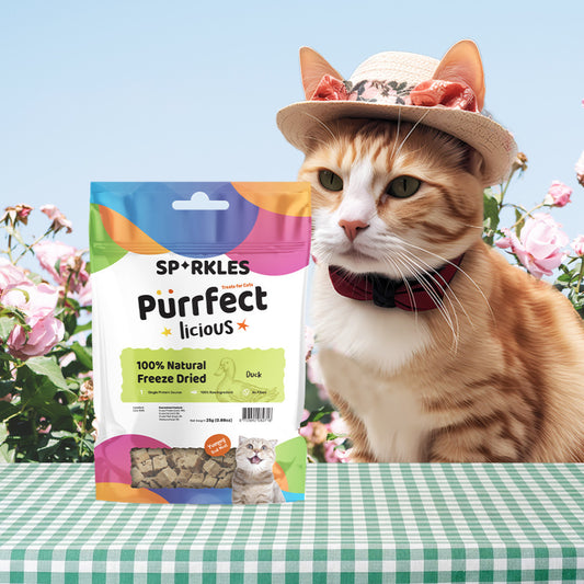 Sparkles Purrfectlicious Cat Treats Crunchy & Creamy, Meaty Bites, Freeze Dried (12 flavours)