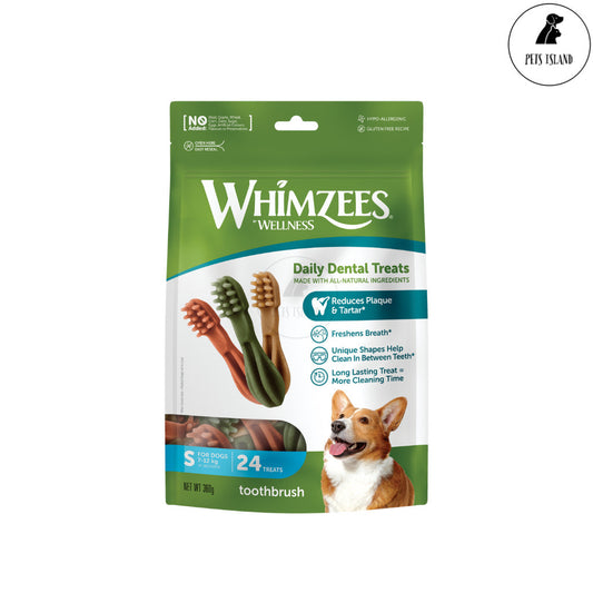 FREE WELLNESS SAMPLE: Whimzees Value Bag Dental Chews for Dogs & Puppies Toothbrush Alligator Stix Hedgehog