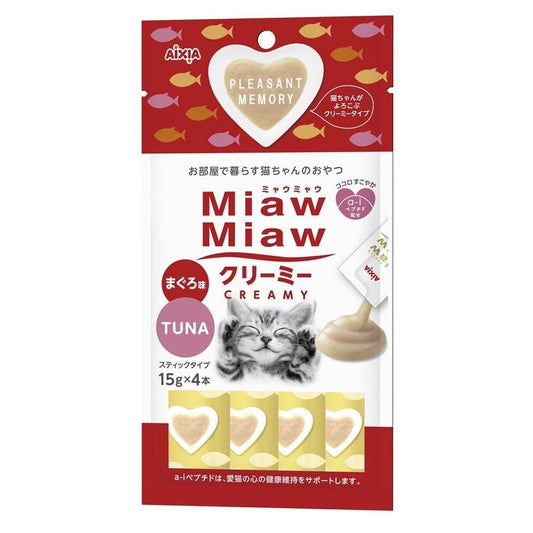 $3 EACH MIX & MATCH (6+ QTY): Aixia Miaw Miaw Creamy Cat Treats - 15g x 4 sachets