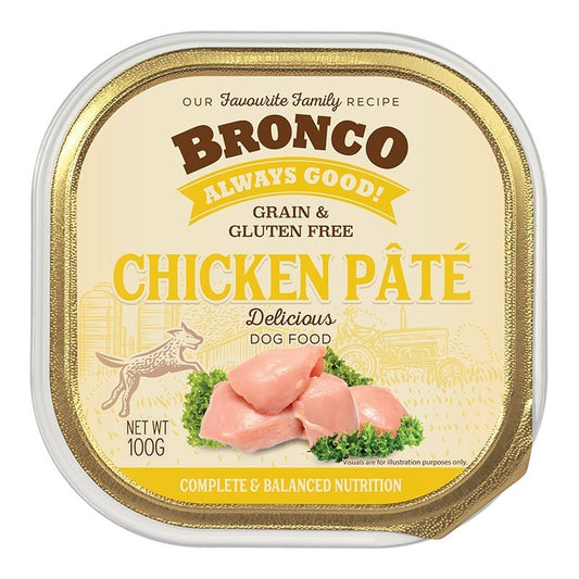 Bronco Pate Tray Dog Wet Food 100g
